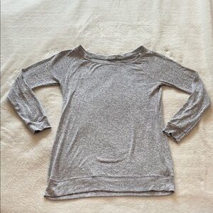 Athleta Heather Gray Long Sleeve Top Size Small